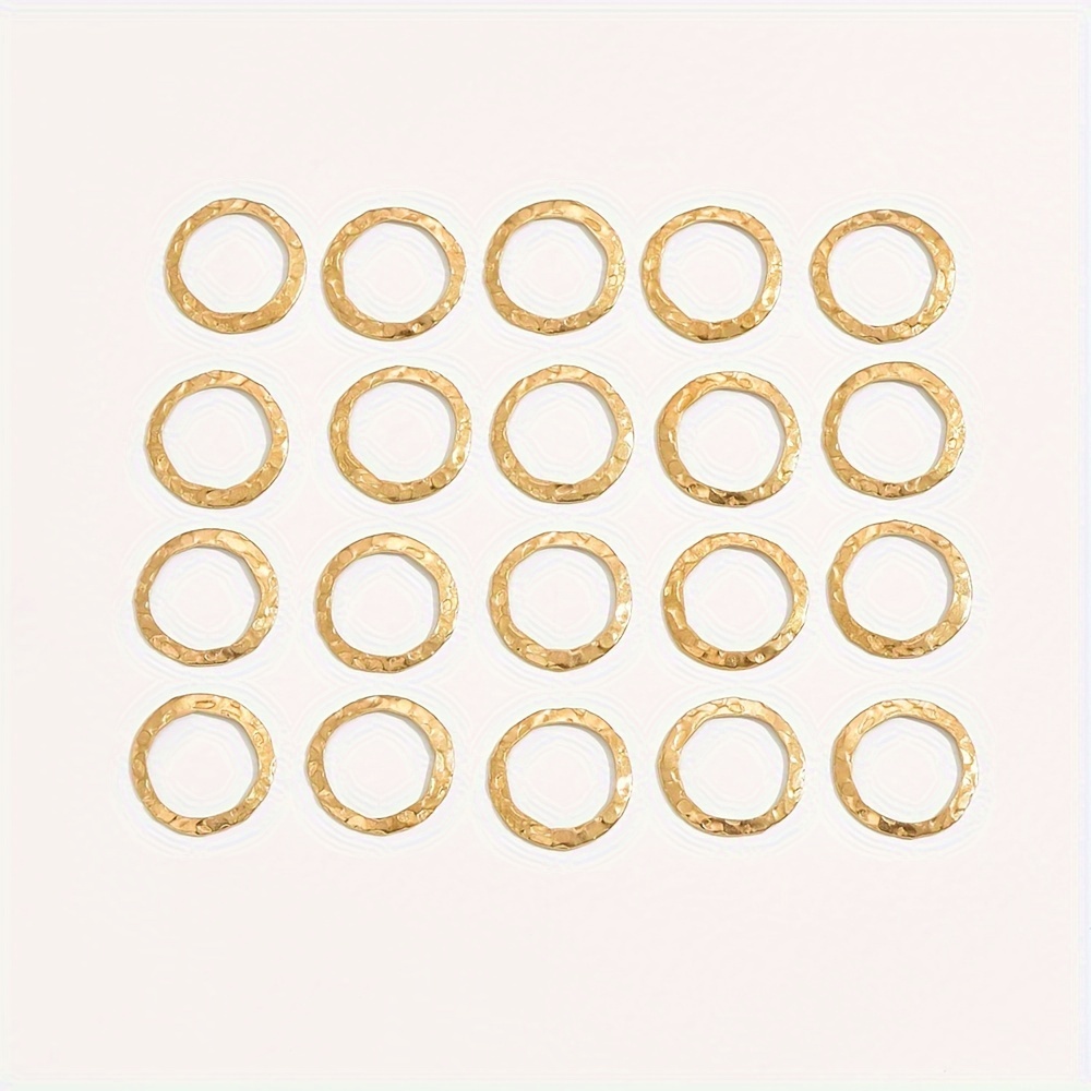 20pcs Original Brass Hollow Flat Round Pendant for DIY Jewellery Making